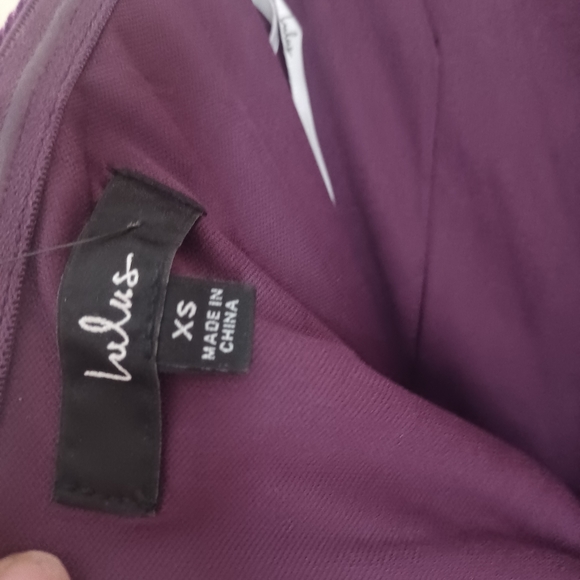 LuLu's Glamorous Celebrations Dark Purple Velvet Strapless Tulip Dress XS NWT - Picture 12 of 12